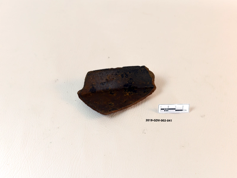 Part of a plate (with inscribe letters) — related artifact at Maritime Archaeology Museum