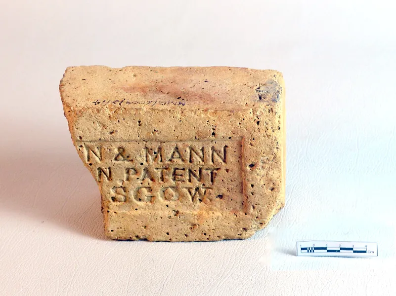 Brick with letters — related artifact at Maritime Archaeology Museum