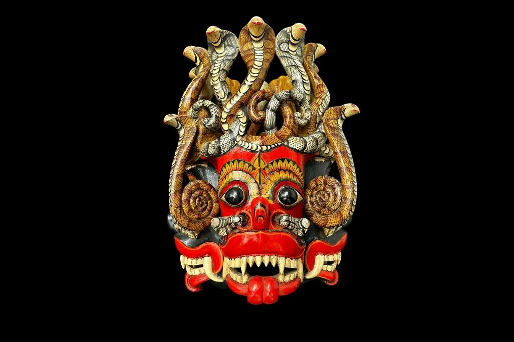 Lokadhipathi Raksha — related artifact at Ariyapla Mask Museum